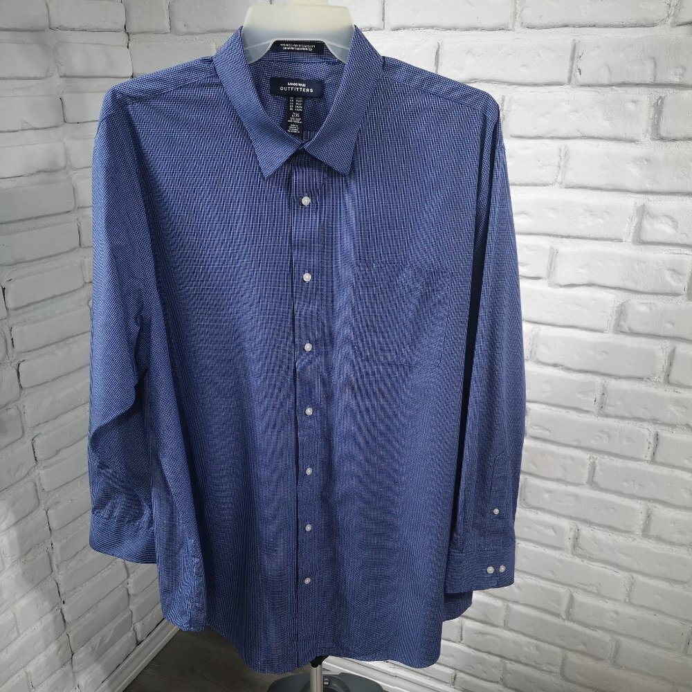 Lands' End Outfitters Men's Size 19 Tall Wrinkle Free Dress Shirt